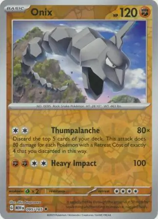 Onix 151 095/165 Uncommon Reverse Holo