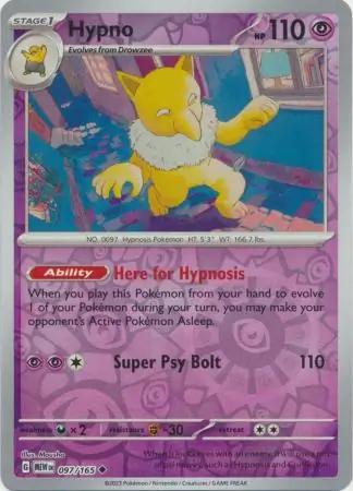 Hypno 151 097/165 Uncommon Reverse Holo