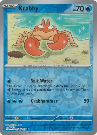 Krabby 151 098/165 Common Reverse Holo