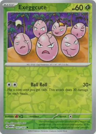 Exeggcute 151 102/165 Common Reverse Holo