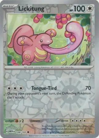 Lickitung 151 108/165 Common Reverse Holo