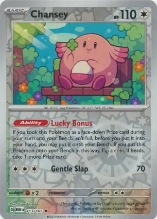 Chansey 151 113/165 Rare Reverse Holo
