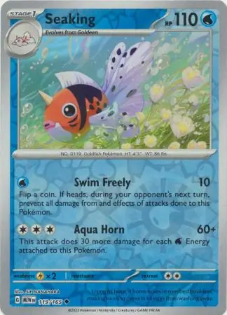 Seaking 151 119/165 Uncommon Reverse Holo