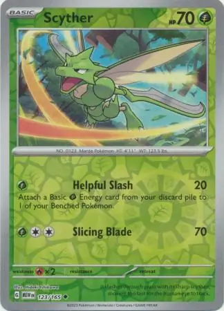 Scyther 151 123/165 Uncommon Reverse Holo