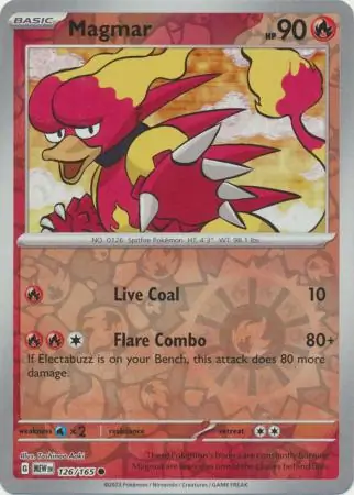 Magmar 151 126/165 Common Reverse Holo