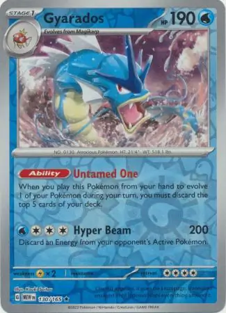 Gyarados 151 130/165 Rare Reverse Holo