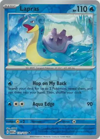 Lapras 151 131/165 Uncommon Reverse Holo