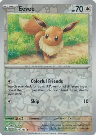 Eevee 151 133/165 Common Reverse Holo