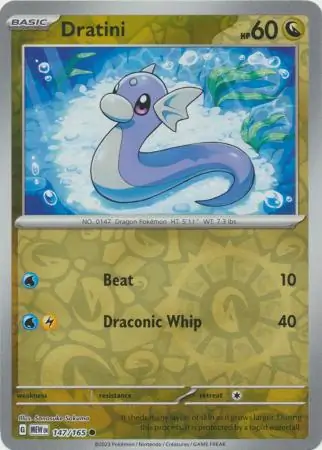 Dratini 151 147/165 Common Reverse Holo
