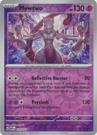 Mewtwo 151 150/165 Rare Reverse Holo