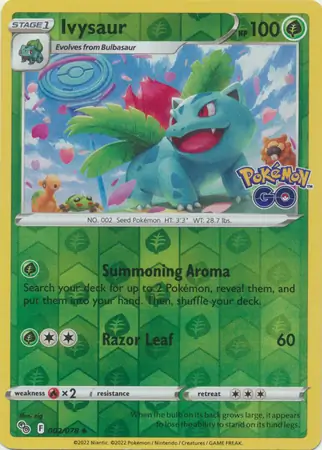 002/078 Ivysaur PGO Uncommon Reverse Holo