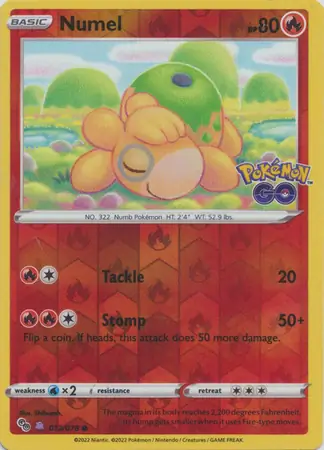 Numel Ditto Pokémon GO 013/078 Common Reverse Holo