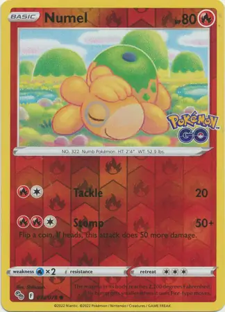Numel Pokémon GO 013/078 Common Reverse Holo