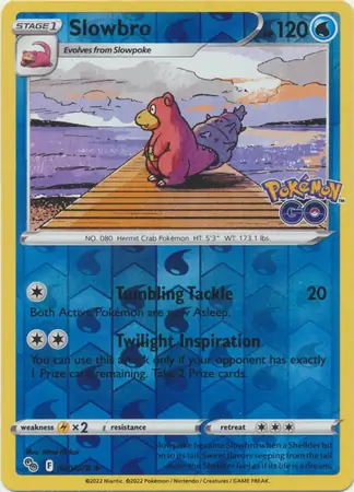 Slowbro Pokémon GO 020/078 Uncommon Reverse Holo