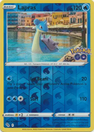 023/078 Lapras PGO Rare Holo Reverse Holo