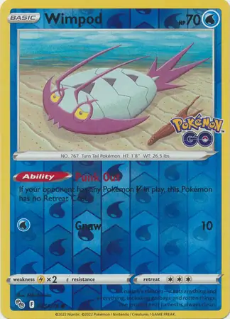 Wimpod Pokémon GO 025/078 Common Reverse Holo