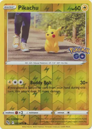 027/078 Pikachu PGO Common Reverse Holo