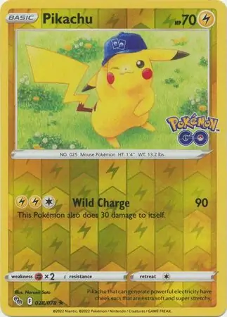 028/078 Pikachu PGO Rare Holo Reverse Holo