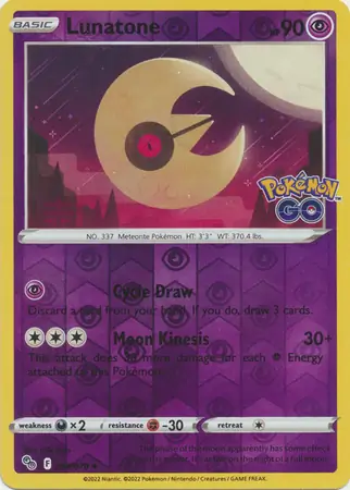 034/078 Lunatone PGO Uncommon Reverse Holo