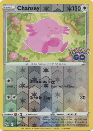 051/078 Chansey PGO Common Reverse Holo
