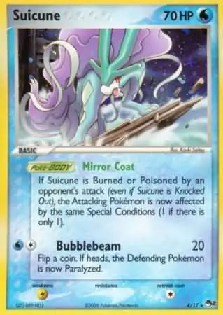 Suicune POP Series 2 4/17 Rare