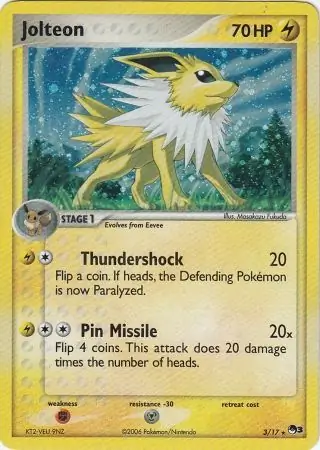Jolteon POP Series 3 3/17 Rare