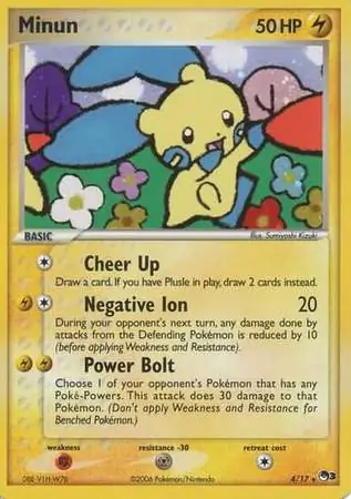 Minun POP Series 3 4/17 Rare