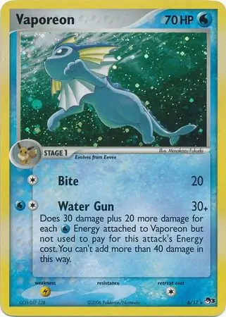 Vaporeon POP Series 3 6/17 Rare