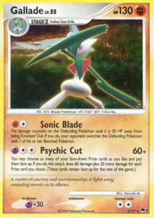 Gallade POP Series 7 2/17 Rare