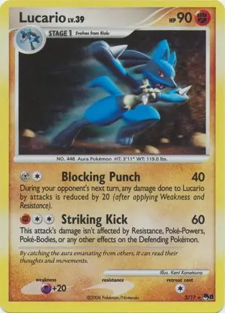 Lucario POP Series 8 2/17 Rare