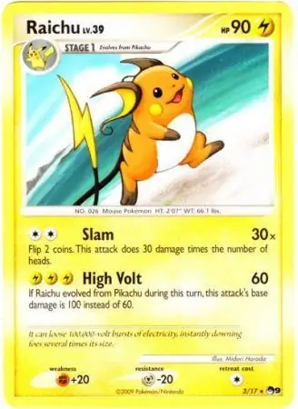 Raichu POP Series 9 3/17 Rare