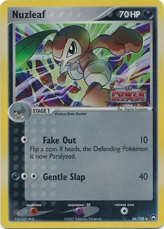 36/108 Nuzleaf PK Uncommon Reverse Holo