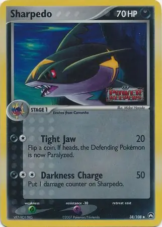 38/108 Sharpedo PK Uncommon Reverse Holo