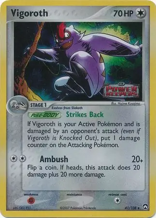 41/108 Vigoroth PK Uncommon Reverse Holo