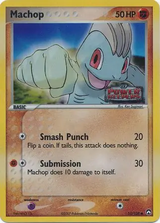 53/108 Machop PK Common Reverse Holo