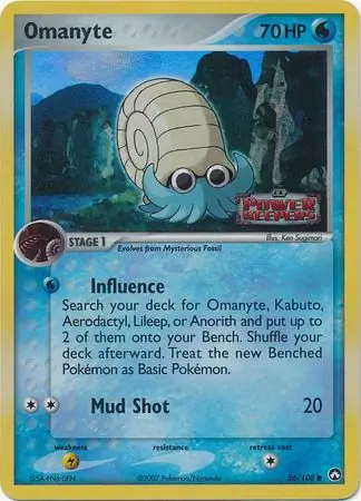 56/108 Omanyte PK Common Reverse Holo