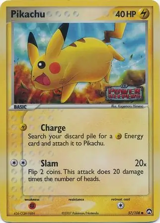 57/108 Pikachu PK Common Reverse Holo