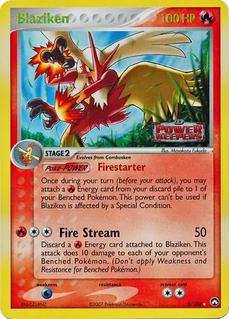 5/108 Blaziken PK Rare Holo Reverse Holo