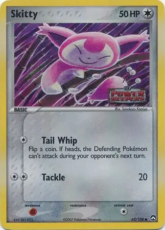 Skitty 62/108 3 EX POWER KEEPERS COMMON REVERSE HOLO PTCG