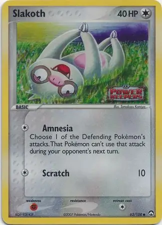 63/108 Slakoth PK Common Reverse Holo