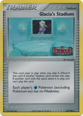 Glacia'S Stadium 76/108 3 EX POWER KEEPERS UNCOMMON REVERSE HOLO PTCG