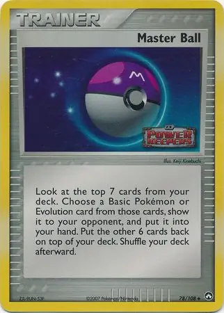 78/108 Master Ball PK Uncommon Reverse Holo