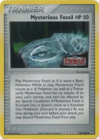 85/108 Mysterious Fossil PK Common Reverse Holo