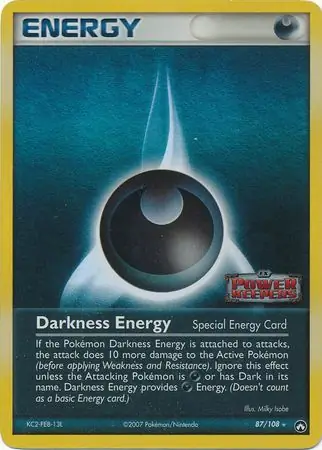 87/108 Darkness Energy PK Rare Reverse Holo