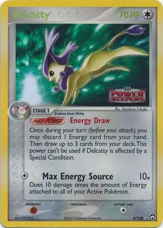 Delcatty Power Keepers 8/108 Rare Holo Reverse Holo