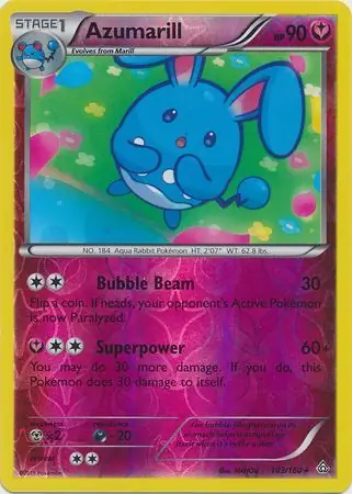 103/160 Azumarill PRC Rare Reverse Holo