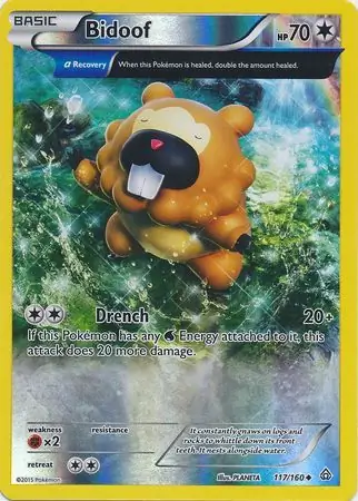 117/160 Bidoof PRC Uncommon Reverse Holo
