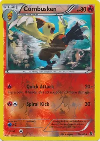 27/160 Combusken PRC Uncommon Reverse Holo