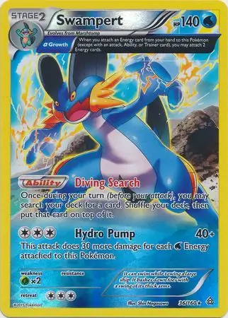 36/160 Swampert PRC Rare Holo Reverse Holo