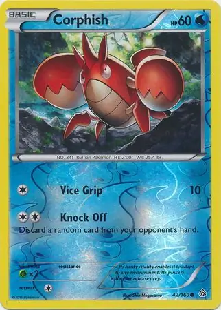 42/160 Corphish PRC Common Reverse Holo